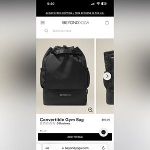 Beyond Yoga Convertible Bag- BNWT